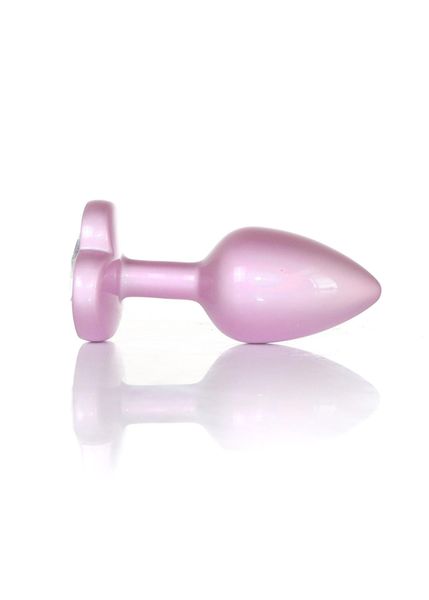 Plug-Jewellery Pearl Pink Heart Plug- Clear S zdjęcie 2