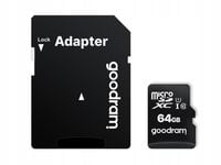 PS KARTA GOODRAM Micro SD 64GB, Class10 UHS + adapter. #LXND64GB