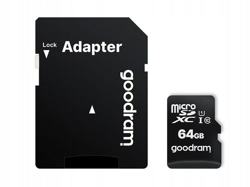 PS KARTA GOODRAM Micro SD 64GB, Class10 UHS + adapter. #LXND64GB na Arena.pl