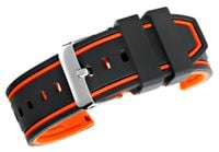 pasek silikonowy czarno-pomarańczowy u14-20-12