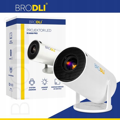 PROJEKTOR LED PRZENOŚNY RZUTNIK MULTIMEDIALNY ANDROID TV WI-FI na Arena.pl