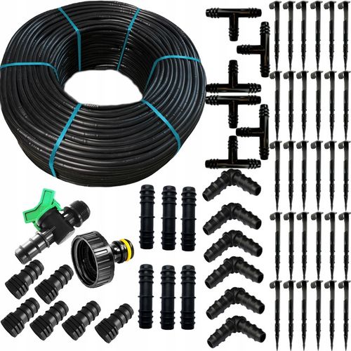 LINIA KROPLUJĄCA NAWADNIANIE KROPELKOWE 50m+ 56el. WĄŻ KROPELKUJĄCY MOCNY na Arena.pl