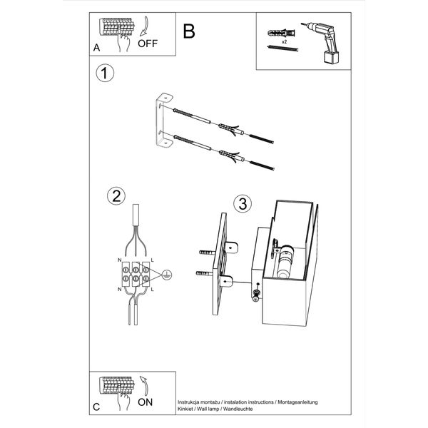 Kinkiet PIEGARE biały zdjęcie 5