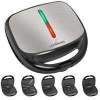 OPIEKACZ DO KANAPEK GOFROWNICA TOSTER SMILEY FACE 5W1 SANDWICH 10 NAKŁADEK