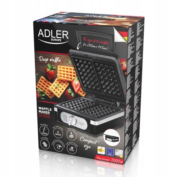 GOFROWNICA 2000W XXL 2 GOFRY XXL DUŻA MOC ADLER zdjęcie 2