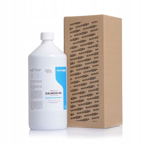 OLEJ SZKOCKI Z ŁOSOSIA DLA PSA I KOTA Salmon Oil Omega 3 Omega 6 1000 ml na Arena.pl