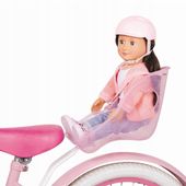 Fotelik rowerowy z kaskiem dla lalki 46cm na rower dziecięcy Our Generation