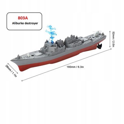 ŁÓDŹ OKRĘT WOJENNY WYŚCIGOWA ZDALNIE STEROWANA 2,4GHZ 803A na Arena.pl