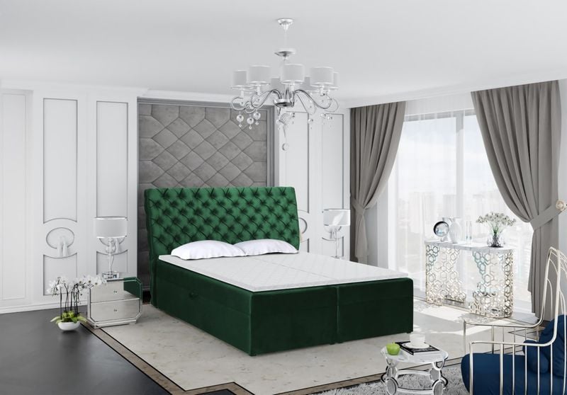 ELEGANCKIE ŁÓŻKO KONTYNENTALNE 140X200 Z POJEMNIKIEM zdjęcie 1