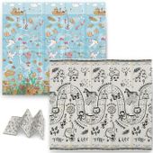 Mata piankowa edukacyjna składana 200 x 180 x 1 cm Nukido NK-340 ocean-safari