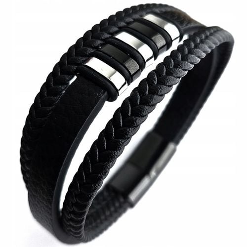 Bransoletka męska SKÓRZANA REGULOWANA Z GRAWEREM GRAWER JAKOŚĆ VERSATILE na Arena.pl