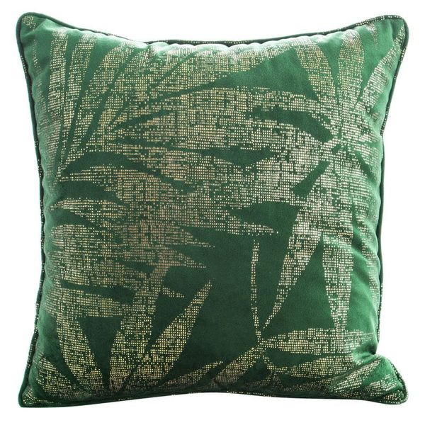 POSZEWKA Z NADRUKIEM W LIŚCIE 40X40 CIEMNOZIELONA zdjęcie 3