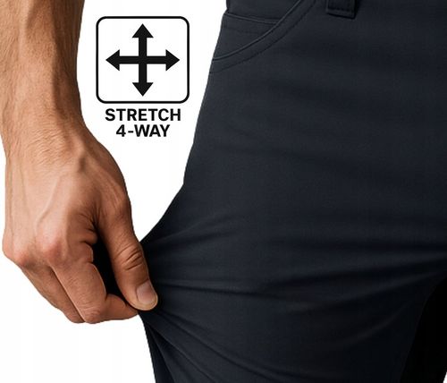 ELASTYCZNE Spodnie ROBOCZE Męskie BHP STRETCH MOCNE OCHRONNE SPANDEX SZARE na Arena.pl