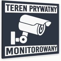 Tabliczka NAPIS TEREN PRYWATNY Tablica ATRACYTOWA nierdzewna ALUMINIOWA