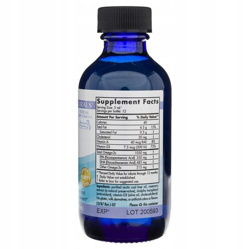 Nordic Naturals Babys DHA Omega 3 Tran Dla Dzieci Wygodny Zakraplacz 60ml na Arena.pl