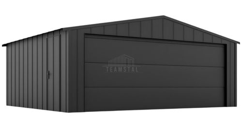 Garaż blaszany 5x4 brama segmentowa drzwi blacha na rąbek dach TS1086 na Arena.pl