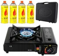 KUCHENKA TURYSTYCZNA LEKKA PRZENOŚNA GAZOWA TURYSTYCZNA PRZENOŚNA + 4x