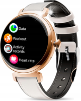 INTELIGNETY ZEGAREK SMARTWATCH ZE SKÓRZANYM BEŻOWYM PASKIEM OUKITEL BT30