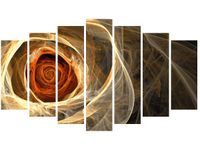 80CM 140CM OBRAZ 7 ELEM RÓŻA KTALNA ŚCIENNY