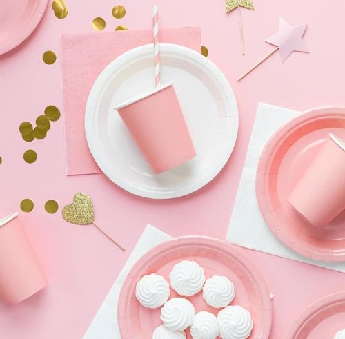 Kubeczki papierowe różowe, 6 szt. na Arena.pl