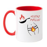 KUBEK "MISTRZ PATELNI" Wzór - Klasyczny Biało-Czerwony 330 ml