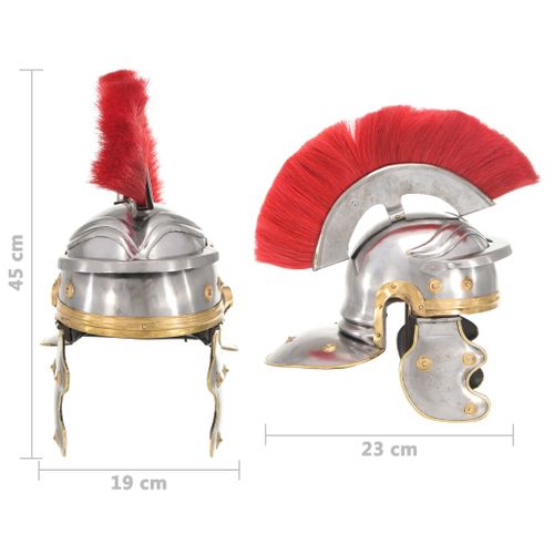 Replika zabytkowego hełmu rzymskiego, LARP, srebrna stal na Arena.pl