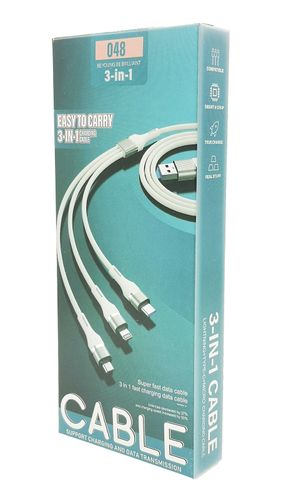 Kabel USB 3w1 Lightning Micro USB USB-C na Arena.pl