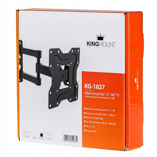 UCHWYT DO TELEWIZORA WIESZAK OBROTOWY NA TV MOCNY LCD 22-55 CALI KingMount na Arena.pl