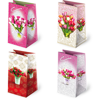 torebki ozdobne 10szt. t-7l set 90 tulipany  10 x 22 x 6 cm