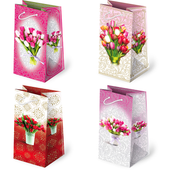 torebki ozdobne 10szt. t-7l set 90 tulipany  10 x 22 x 6 cm