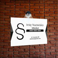 nadruk UV TABLICZKA reklamowa z lampą SZYLD dibond 40x30 ADWOKAT