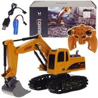 Koparka Pojazd Maszyna Budowlana Zdalnie Sterowana Jeździ Pilot RC 1:24