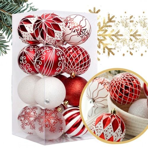 komplet bombek bożonarodzeniowych 16 sztuk w opakowaniu średnica na Arena.pl