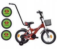 ROWEREK DZIECIĘCY 14 CALI ROWER DLA CHŁOPCA KOSZYK I PROWADNIK + GRATIS