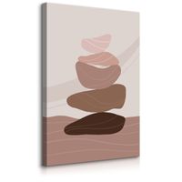 Obraz Na Płótnie Skały Kamienie Styl Boho Minimalizm Natura 40cm x 50cm