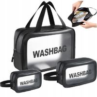 KOSMETYCZKA MĘSKA PODRÓŻNA ZESTAW 3 SZTUKI MĘSKA PRZEZROCZYSTA DO SAMOLOTU