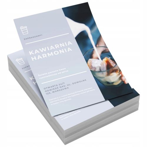 ULOTKI A5 DWUSTRONNE 150g FULL KOLOR 100sztuk TWÓJ WZÓR na Arena.pl