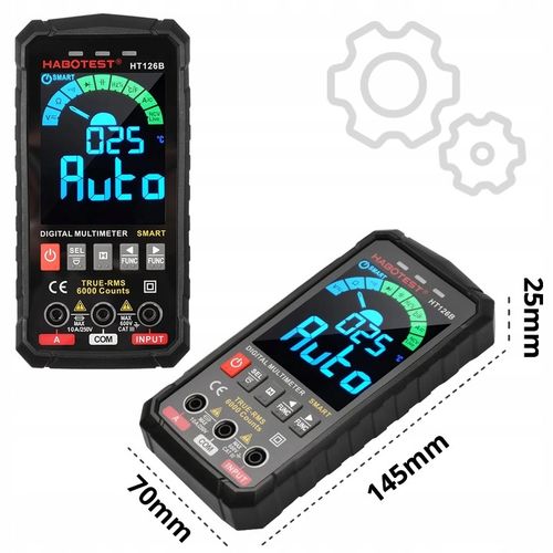 CYFROWY MULTIMETR UNIWERSALNY CZYTELNY EKRAN NCV RMS LIVE TEST LATARKA LED na Arena.pl