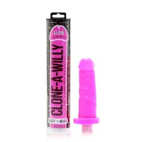 clone-a-willy kit pink glow - zestaw do klonowania, świecący, wibrujący