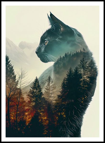 Plakat 67,5x95cm Koci Duch Lasu zdjęcie 3
