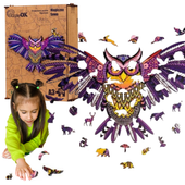 Puzzle Drewniane Eko 120 El. Magiczna Sowa A3 Puza3-00723