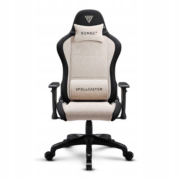 Fotel Gamingowy Materiałowy Obrotowy Biurowy Krzesło Gracza Kubełek Sense7 zdjęcie 9