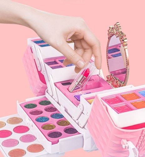 Kuferek Kosmetyków Do Paznokci i Makijażu MakeUp Zestaw Makijaż dla dzieci na Arena.pl