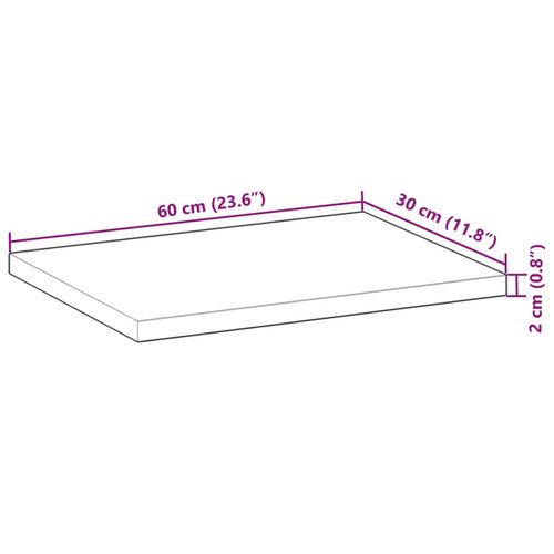 Półki ścienne, 4 szt., 60x30x2 cm, surowe lite drewno akacjowe na Arena.pl