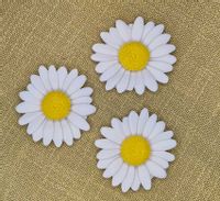 Kwiatki kwiaty stokrotki duże cukrowe na tort, babeczki a3