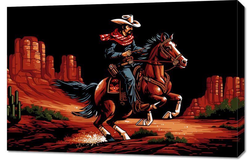 Obraz 90x60cm Galop przez Prerię zdjęcie 1