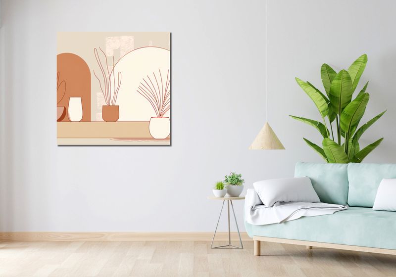 Obraz 90x90cm Widok Roślin zdjęcie 2