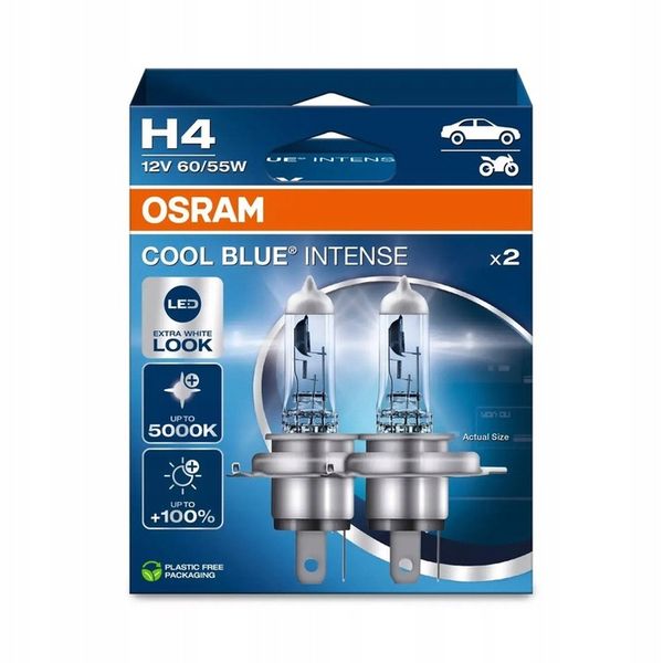 ŻARÓWKA H4 OSRAM COOL BLUE INTENSE 5000K - 2szt zdjęcie 2