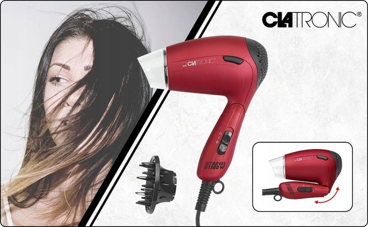 SUSZARKA DO WŁOSÓW MAŁA LEKKA SKŁADANA TURYSTYCZNA PODRÓŻNA 1300W JONIZACJA zdjęcie 15