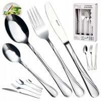 SZTUĆCE ZESTAW OBIADOWY KOMPLET 48 ELEMENTY DLA 12 OSÓB